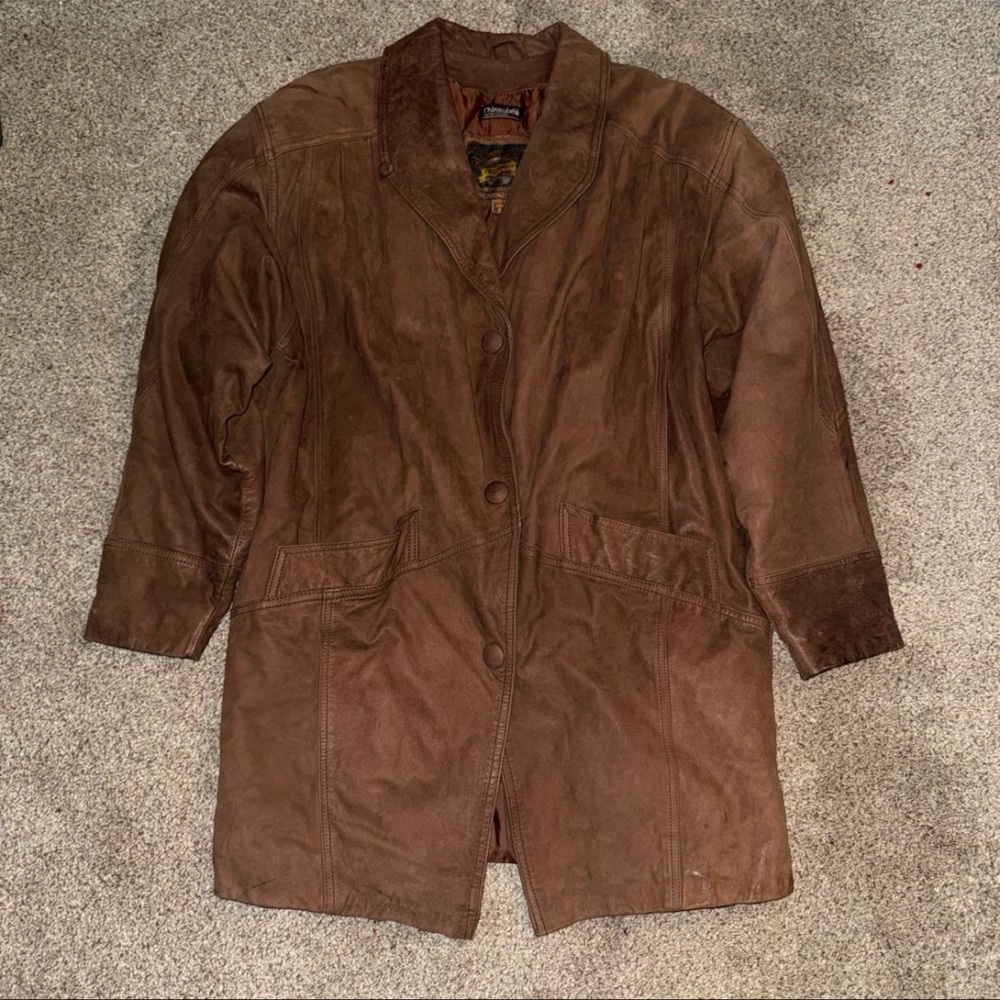 Vintage Wilsons Adventure Bound Leather Bomber Style Coat 90s, size S